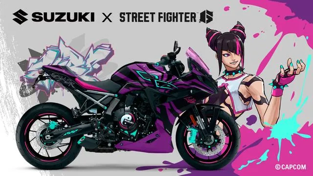 Suzuki presenta la GSX-8R tuned by Juri: la sportiva ispirata a Street Fighter 6