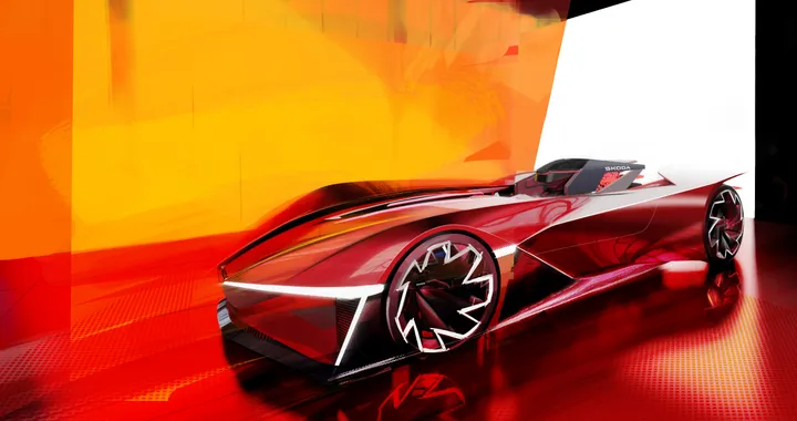 Skoda Vision GT, concept digitale di un'auto da corsa elettrica