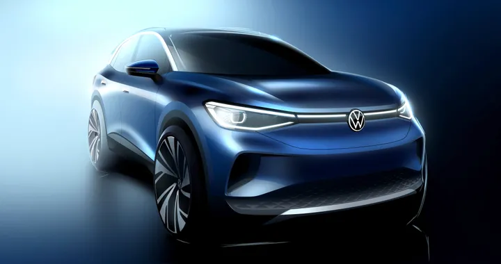 Volkswagen ID.4, un teaser svela il frontale del SUV elettrico