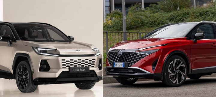 Nuova Toyota RAV4 vs Nissan Qashqai, sfida tra SUV ibridi giapponesi: confronto e prezzi