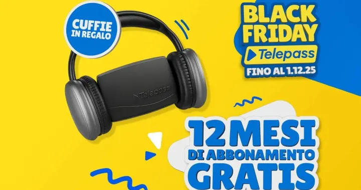Telepass Sempre: 12 mesi a canone zero e cuffie in regalo fino al 1° dicembre