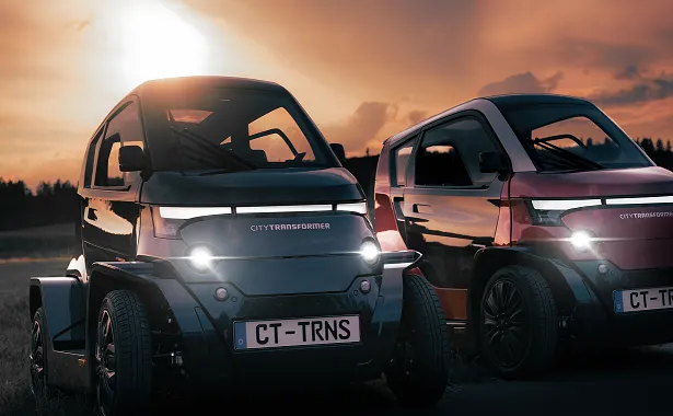 La microcar &quot;pieghevole&quot;: in città è stretta, fuori va a 90 km/h | City Transformer CT-1