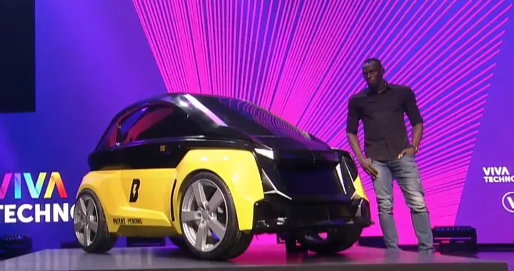 Usain Bolt presenta la sua auto elettrica con batterie intercambiabili