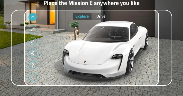 Porsche Mission E: l'elettrica è già nel box con la realtà aumentata