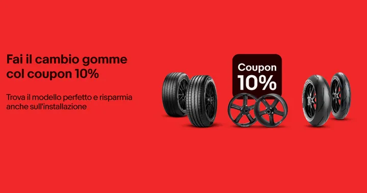 eBay, nuovo codice MARZO25: sconto 10% su ricambi auto e moto, pneumatici e altro