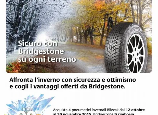 Pneumatici invernali Bridgestone: la promozione 2016