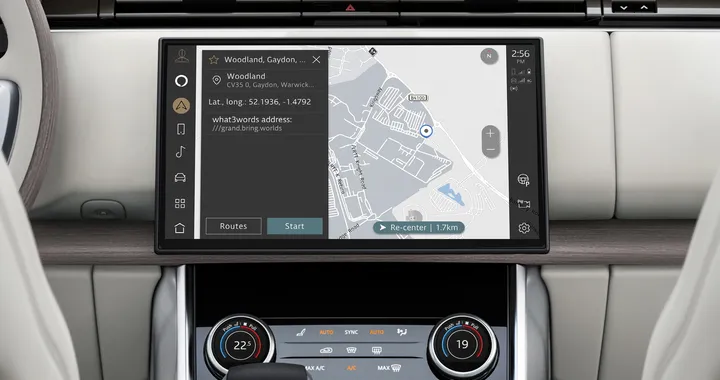 Jaguar Land Rover: arriva il nuovo navigatore con what3words