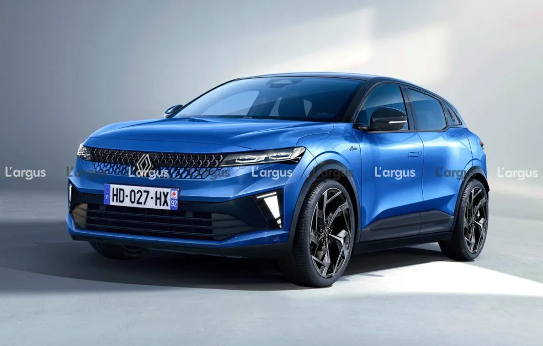 Nuova Renault Megane E-Tech 2026, un render prova ad anticipare le forme del restyling