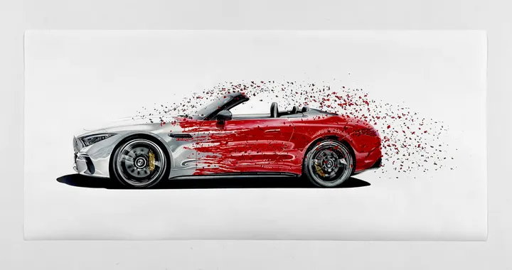 La Mercedes-AMG SL diventa un’opera d’arte su tela e… NFT
