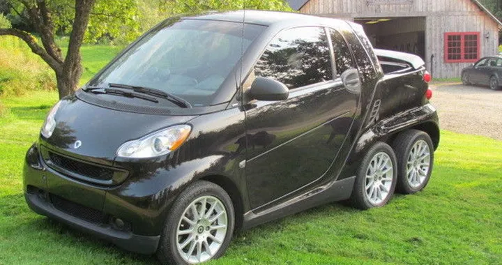 Smart fortwo tuning: da utilitaria a pick-up a 6 ruote