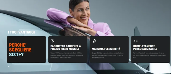 Noleggio flessibile fino a 12 mesi: è il momento di scegliere Sixt+
