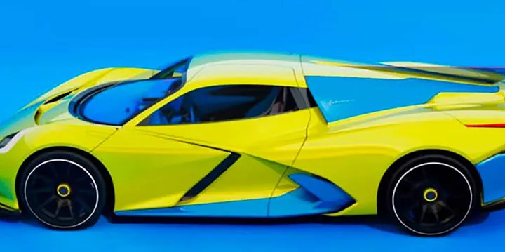 Estrema Fulminea, l'hypercar italiana arriverà con i colori della bandiera ucraina