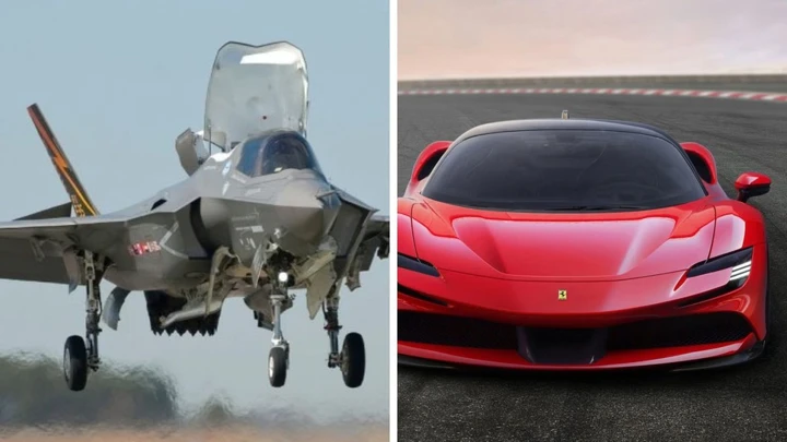 La Ferrari SF90 sfida un caccia F-35B: ecco dove si terrà il duello