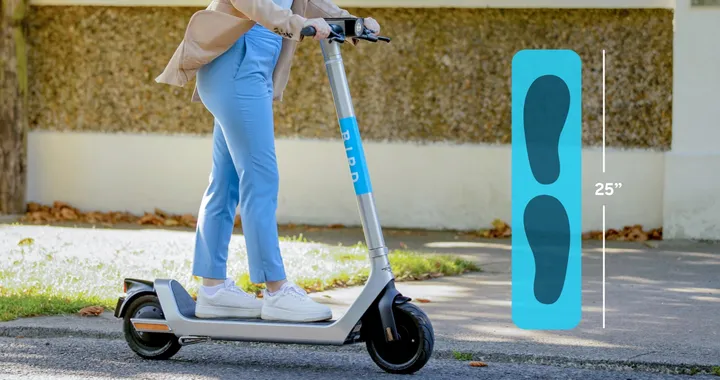 Quasi 18 cm in più: le dimensioni della pedana per la sicurezza dei monopattini