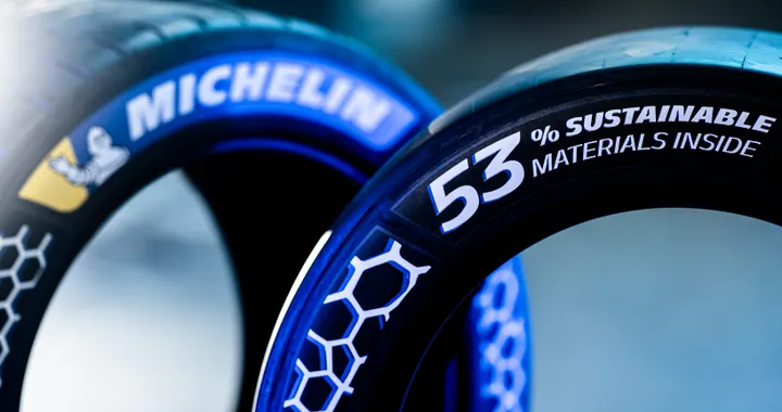 Michelin mostra uno pneumatico racing composto al 53% da materiali sostenibili