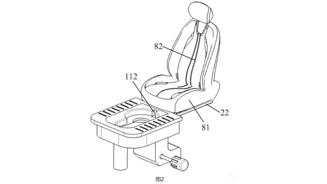 Anteprima: Toilette integrata nel sedile dell’auto: il brevetto arriva dalla Cina