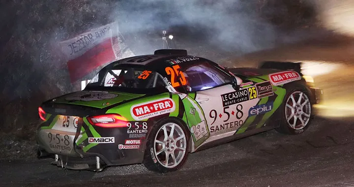 Abarth 124 Rally, un esemplare al via a Monte Carlo