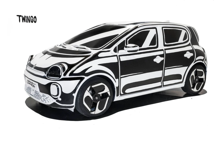 Nuova Renault Twingo E-Tech è già un'opera d'arte: la firma è di Vides