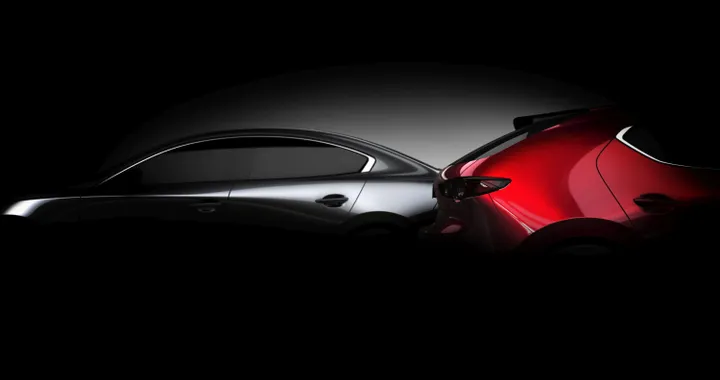 Nuova Mazda3: prima immagine ufficiale, debutto a Los Angeles
