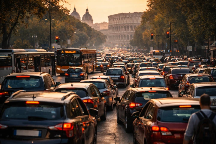 Italia prigioniera dell'auto: 7 italiani su 10 non usano mai bus e metro