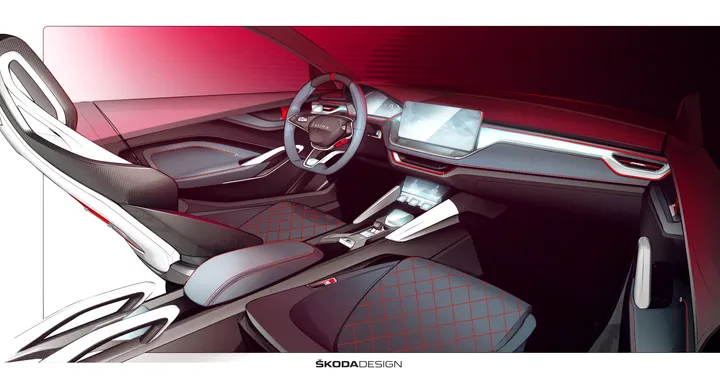 Skoda Vision RS: gli interni sportivi e &quot;vegani&quot; in video | TEASER
