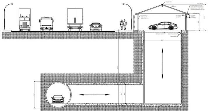 The Boring Company, realizzerà un garage connesso ai tunnel per trasporti veloci