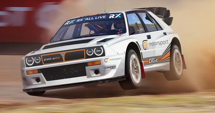 Una Lancia Delta Integrale correrà nel prossimo Rallycross. Sarà elettrica