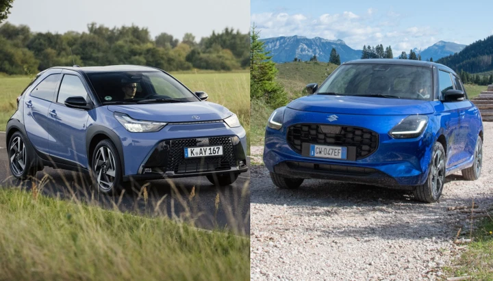 Nuova Toyota Aygo X Hybrid vs Suzuki Swift, citycar a confronto: quale preferite?