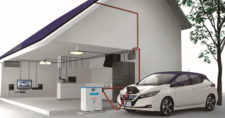 Nissan: ecco la prima casa alimentata da un'auto elettrica | Vehicle to Home