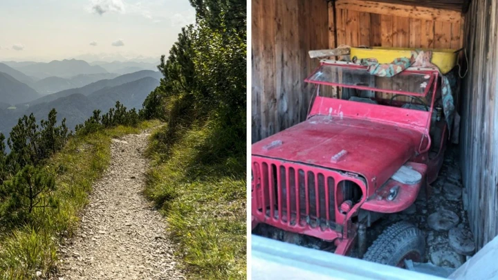 La Jeep portata in spalla e con muli a oltre 2300 metri e mai utilizzata