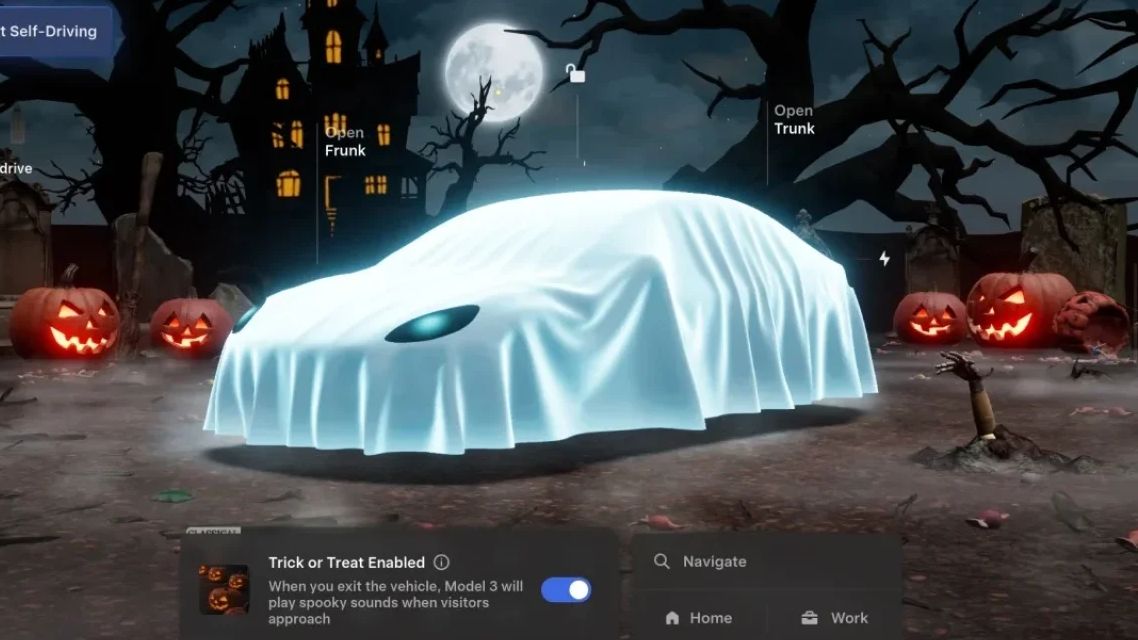 Anteprima: Scheletri, fantasmi e non solo: Tesla lancia la modalità Halloween
