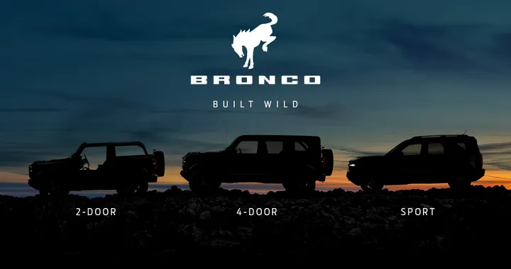 Ford Bronco sarà proposto in 3 varianti