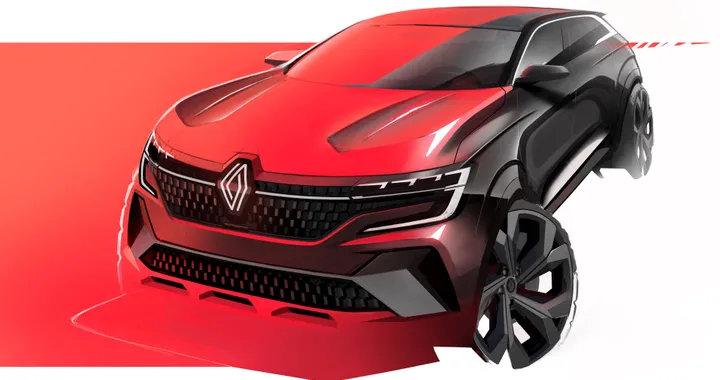 Renault Austral, un bozzetto anticipa il design del SUV