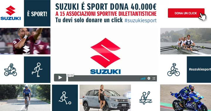 Suzuki è Sport: il marchio dona 40.000 euro alle Associazioni Sportive Dilettantistiche