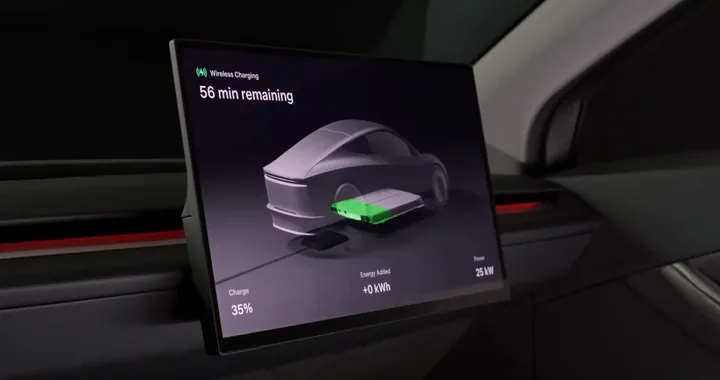 Tesla Cybercab, per il robotaxi ricarica wireless con efficienza oltre il 90%