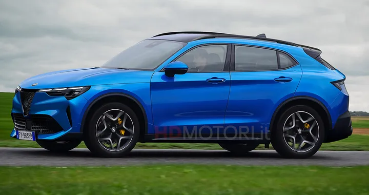 Alfa Romeo Stelvio elettrica, un render anticipa il design del SUV. Sarà così?