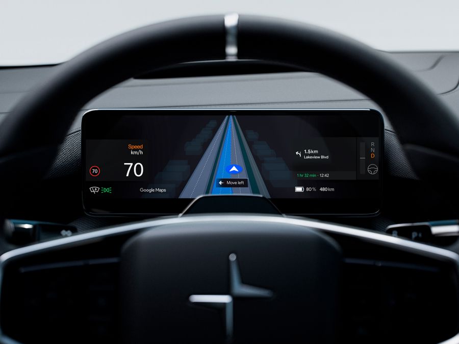 La Polestar 4 sarà la prima auto a integrare le indicazioni di corsia live di Google Maps