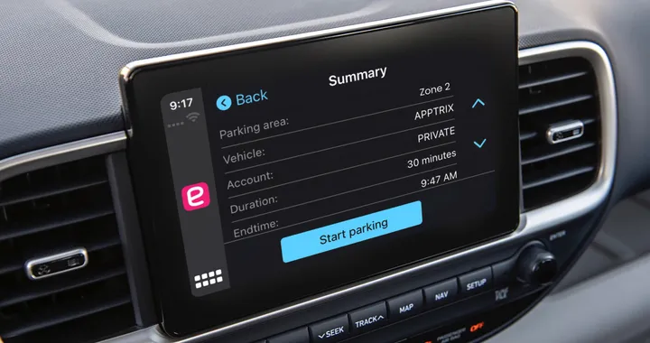 EasyPark, prima app di pagamento soste integrata in Apple CarPlay