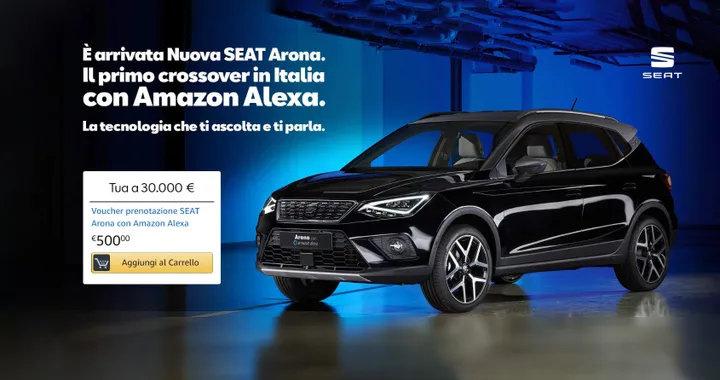 Seat Arona: l'edizione speciale con Alexa si ordina su Amazon