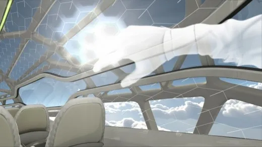 Volare nel 2050: Airbus immagina cabine trasparenti interattive e realtà aumentata (video)