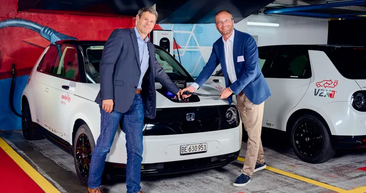 Honda sperimenta la ricarica bidirezionale in Svizzera con 50 Honda-e