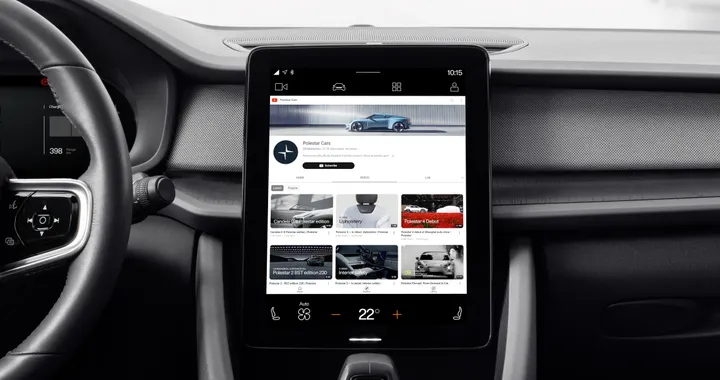 Polestar 2, arrivano l'app YouTube integrata e nuove funzioni
