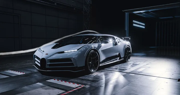 Bugatti Centodieci: test nella galleria con venti da 300 km/h