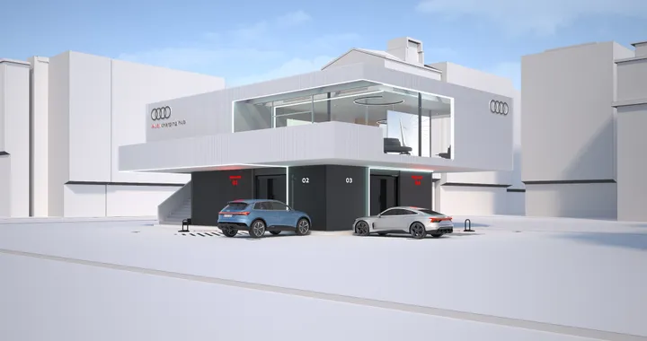 Audi, ecco come sarà la sua stazione per la ricarica rapida delle auto