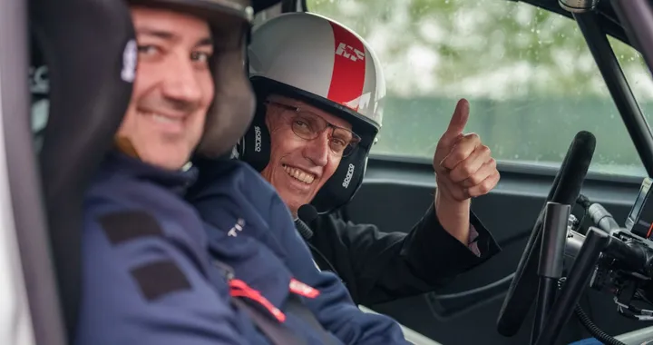 Carlos Tavares testa la Ypsilon Rally4 HF a Balocco