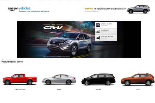 Amazon Vehicles, nasce il Tripadvisor delle auto