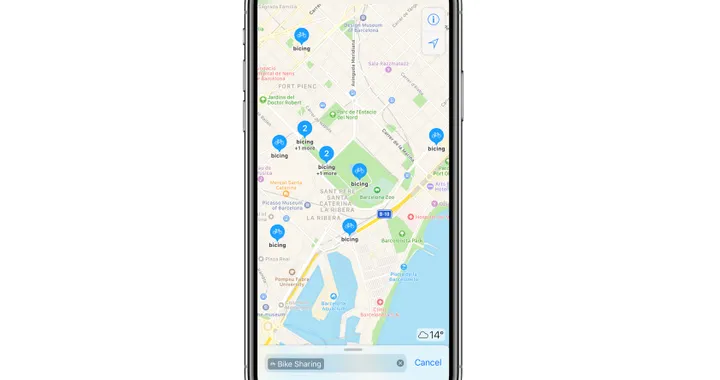 Apple Mappe: arriva il supporto al bike-sharing, ma non in Italia