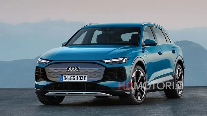 Audi Q6 e-tron, nuove foto spia del SUV elettrico tra le curve del Nurburgring