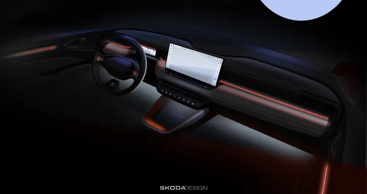 Skoda, nuovo SUV elettrico in arrivo. Teaser degli interni