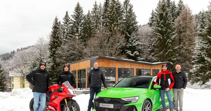 Audi RS 3 e Ducati MotoGP 2025: presentazione a Madonna di Campiglio